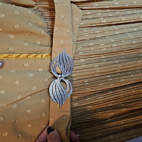 Vintage mustard yellow dress with Peter pan collar - Picture 2 of 8